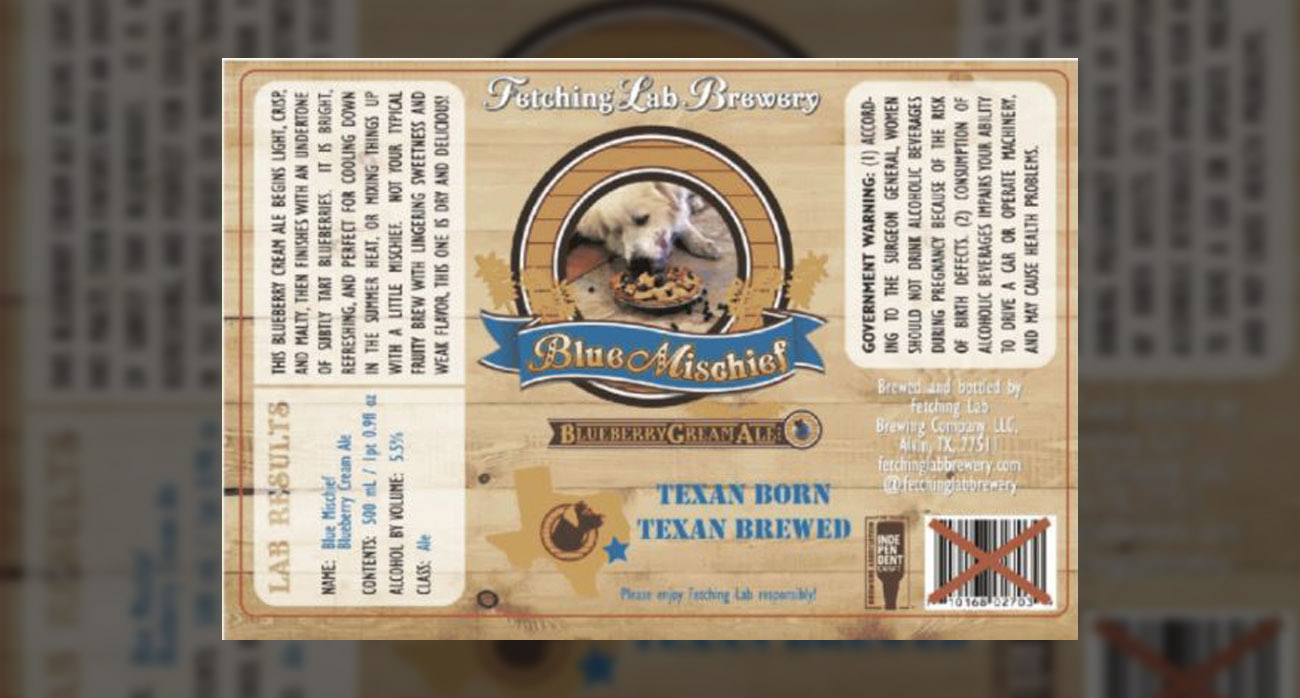 Beer-Chronicle-Houston-Beer-fetching-lab-blue-mischief-cream-ale-label