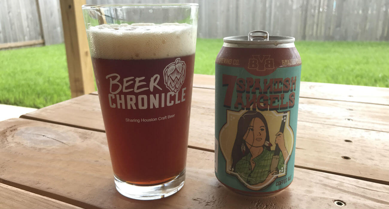 Beer-Chronicle-Houston-Craft-Beer-BVB-7-Spanish-Angels-Beer-In-Pint-Glass-Next-To-Can