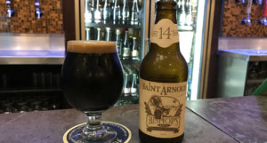 Beer-Chronicle-Houston-Craft-Beer-Review-BB14-Beer-In-Snifter-Next-To-Bottle