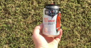 Beer-Chronicle-Houston-Craft-Beer-Review-Back-Pew-Brewing-Blue-Testament-Can-In-Hand