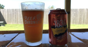 Beer-Chronicle-Houston-Craft-Beer-Review-Buffalo-Bayou-1836-Beer-In-Pint-Glass-Next-To-Can