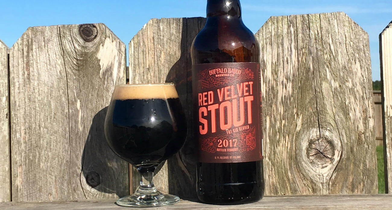 Beer-Chronicle-Houston-Craft-Beer-Review-Buffalo-Bayou-Red-Velvet-Stout-Bottle-Next-To-Full-Snifter