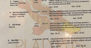 beer-chronicle-houston-craft-beer-review-back-platypus-brewing-beer-menu