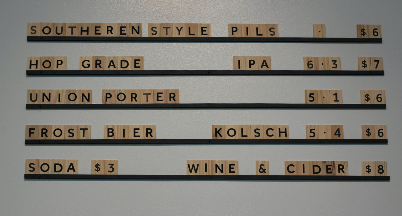 Beer-Chronicle-Houston-Frost-Town-Brewing-scrabble-tap-wall